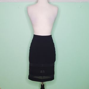Haute Monde Black Illusion Pencil Skirt